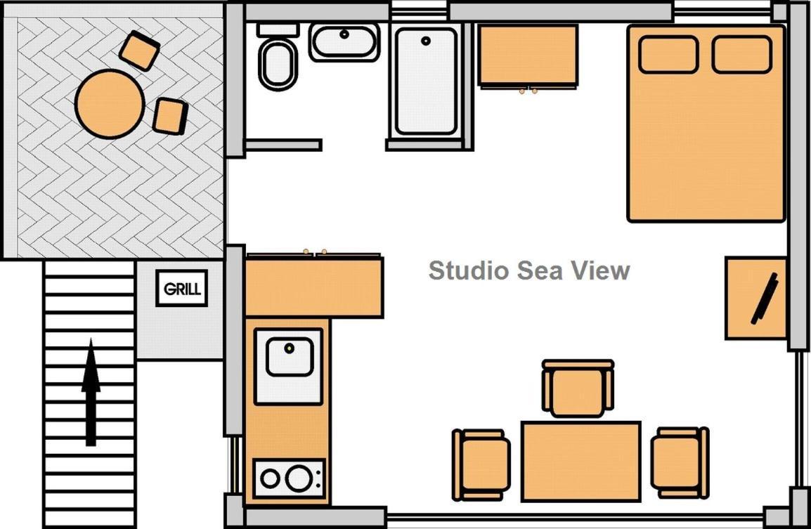 Studio Sea View Borik Rovinj Exterior foto